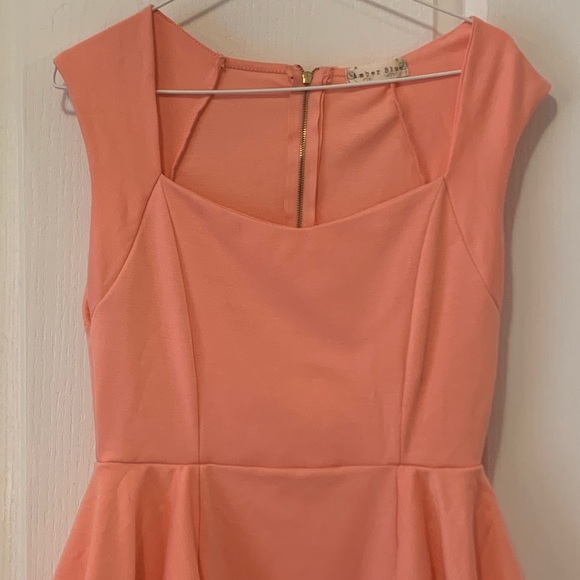 Peach dress by Amber Blue - Picture 3 of 4